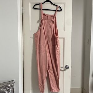 Pink overalls